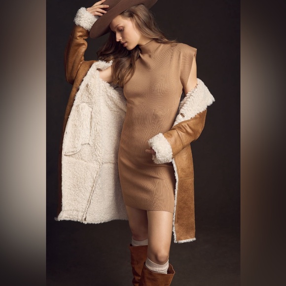 ✨ Anthropologie Mock-Neck Mini Dress Sz XL - Picture 10 of 11